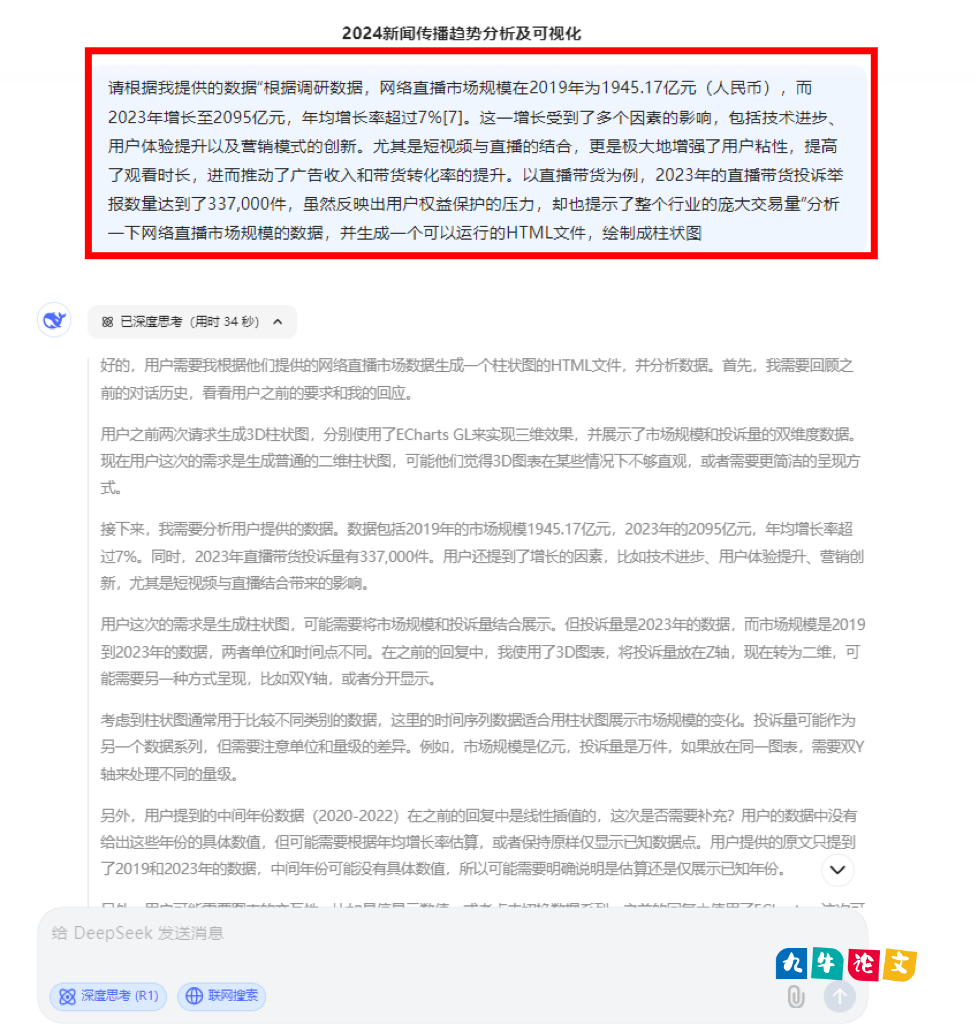 DeepSeek助攻毕业论文图表制作：5步玩转数据可视化基础图表（折线图、柱状图、饼图）